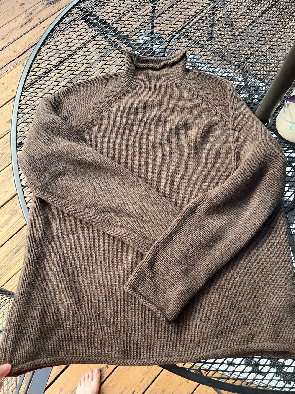 J. Crew Men's Chocolate Brown vintage rollneck Sweater